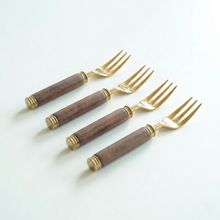 Wooden Handle Fork, Set of 4