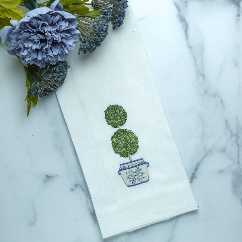 Double Boxwood Topiary Towel