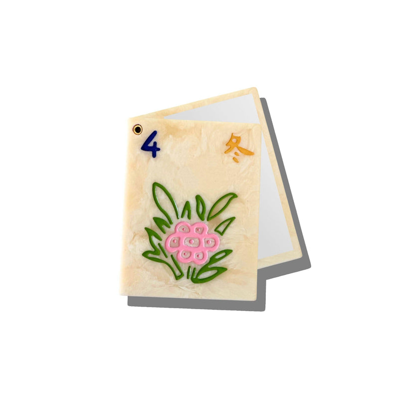 Flower Mahjong Compact Mirror