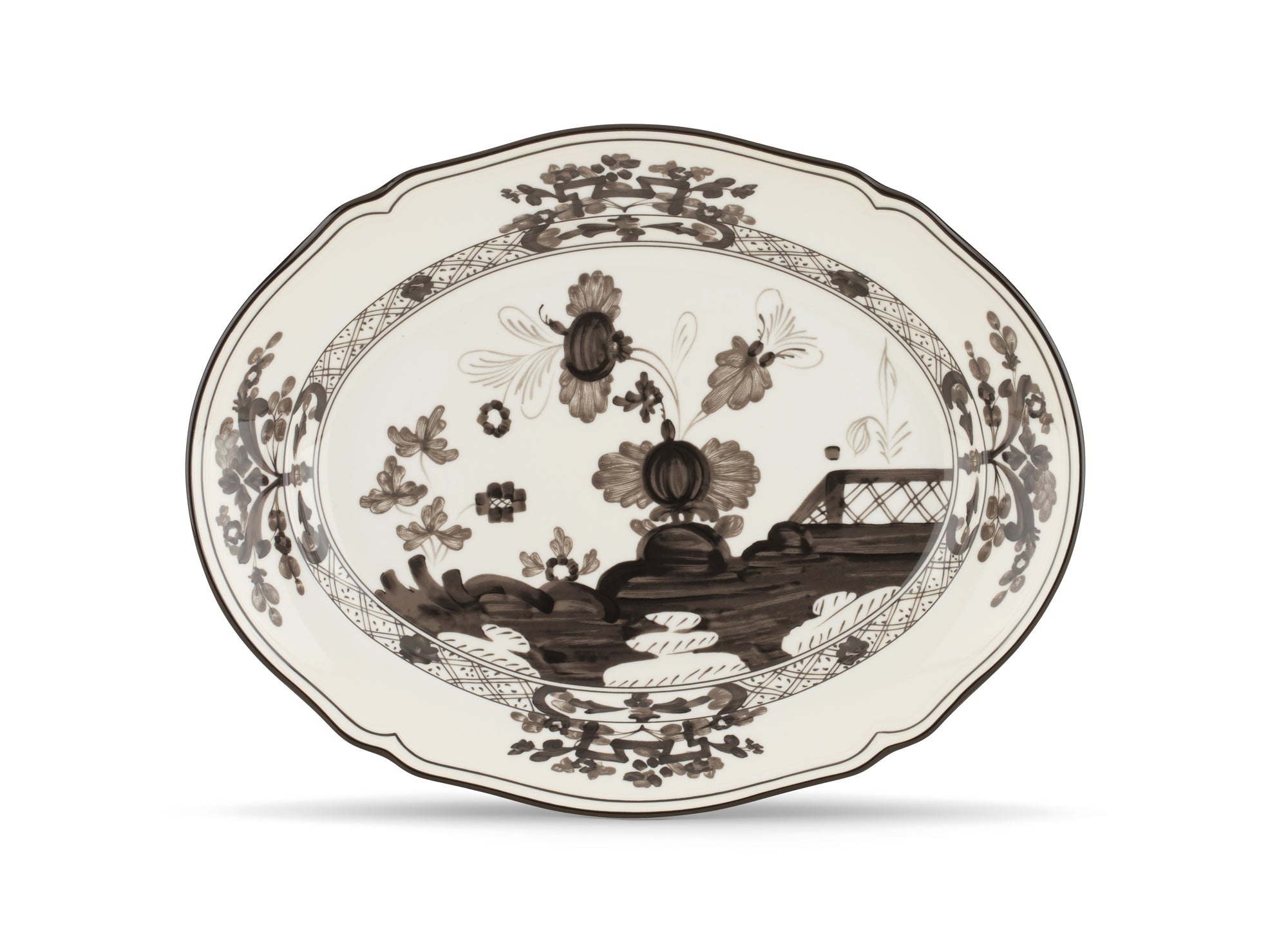 Albus Oval Flat Platter, 13.5"
