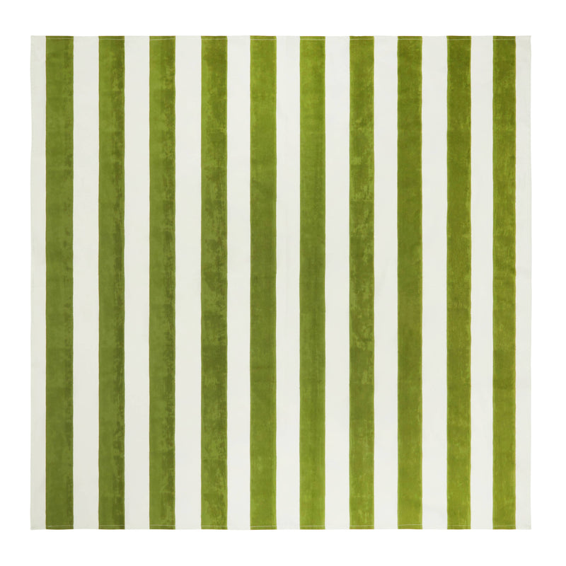 St. Tropez 71" x 71" Vert Stripes Tablecloth