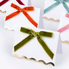 Velvet Bow Place Cards, Set of 6