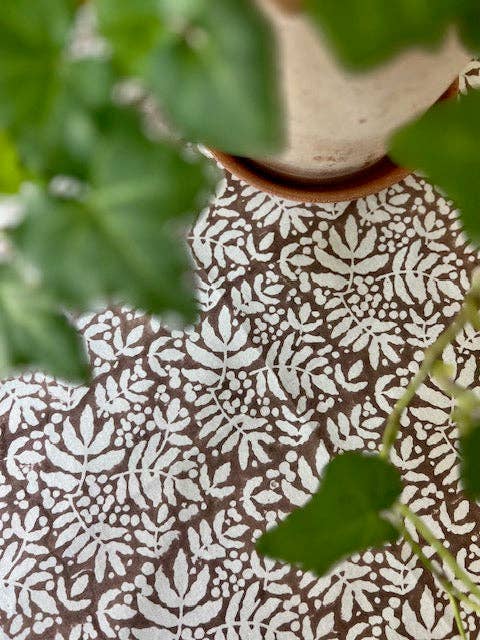 Set of 4 Gathered Garden Napkins, Saddle Brown