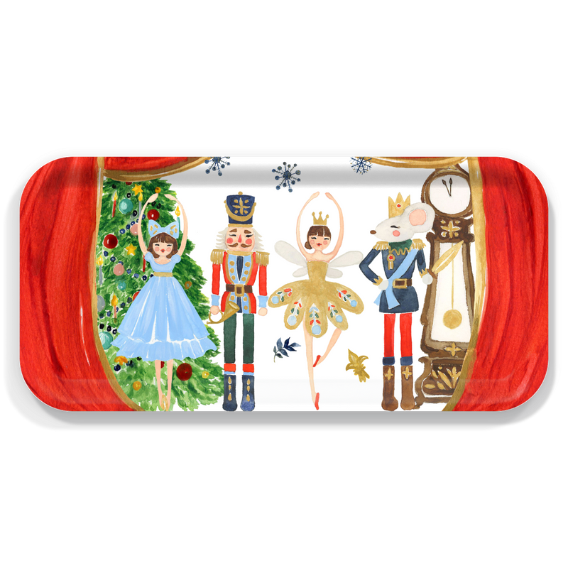 Nutcracker Christmas Birchwood Serving Tray