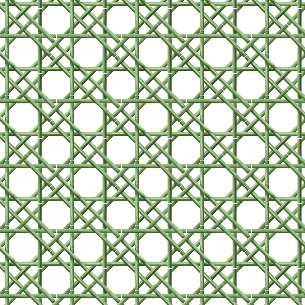 Green Cane 53x53" Square Scalloped Edge