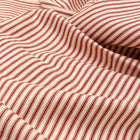 Red Ticking Ruffle Tablecloth