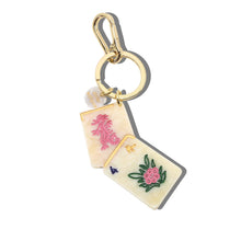 Flower Mahjong Bag Charm + Keychain