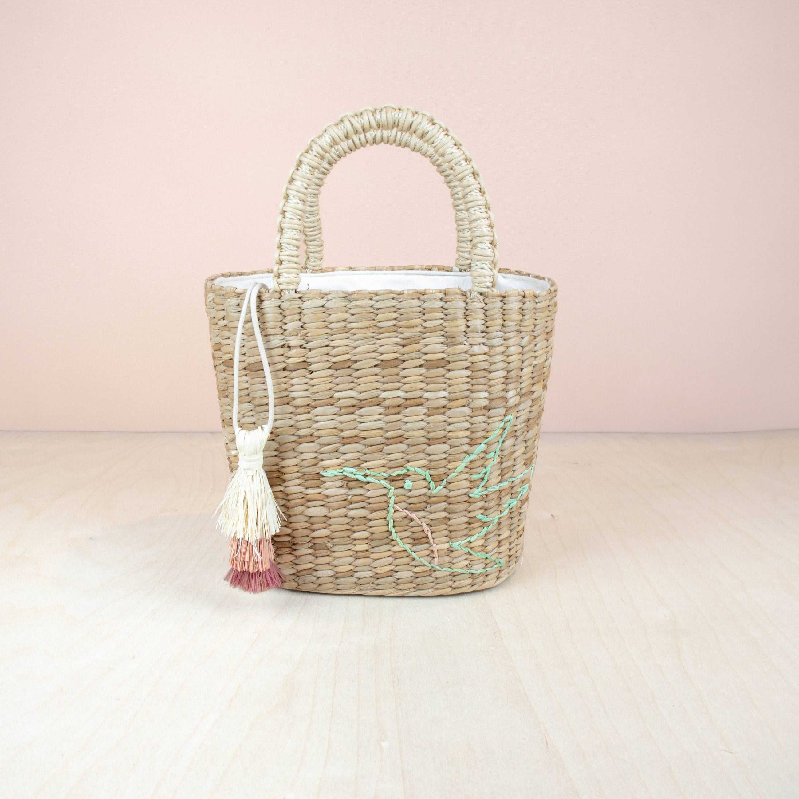 Embroidered Hummingbird Tote