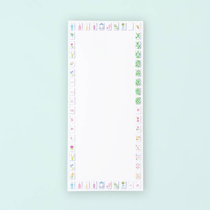 Sunset Mahjong Tiles Border Listpad