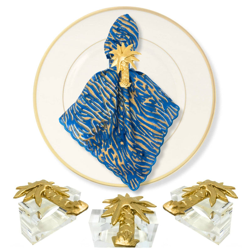 Palmetto Napkin Rings, S/4