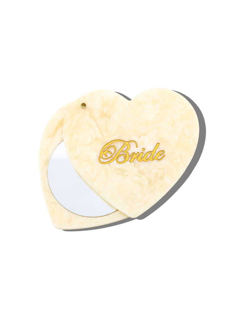 Bride Heart Compact Mirror