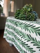 Pine Green Fern Tablecloth, 70x120"