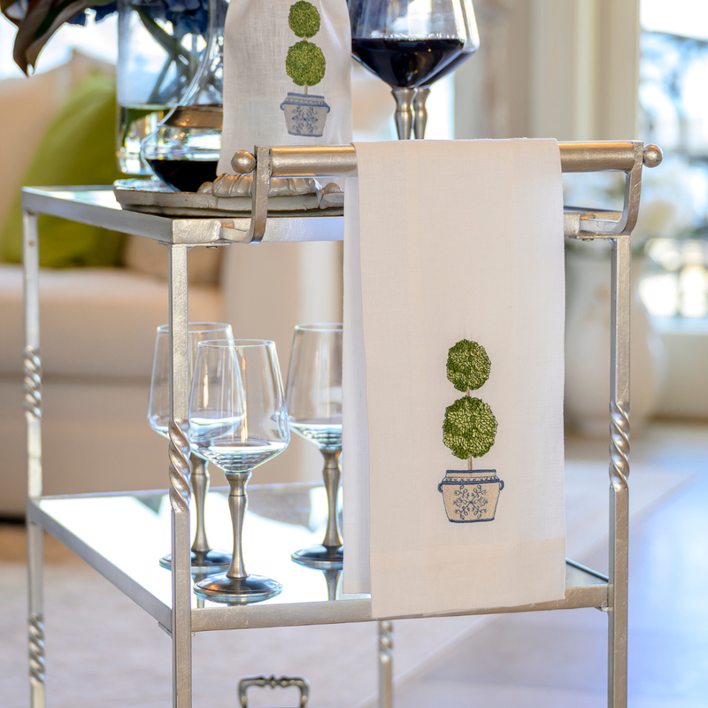 Double Boxwood Topiary Towel