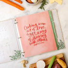 Beige Gingham Recipe Binder