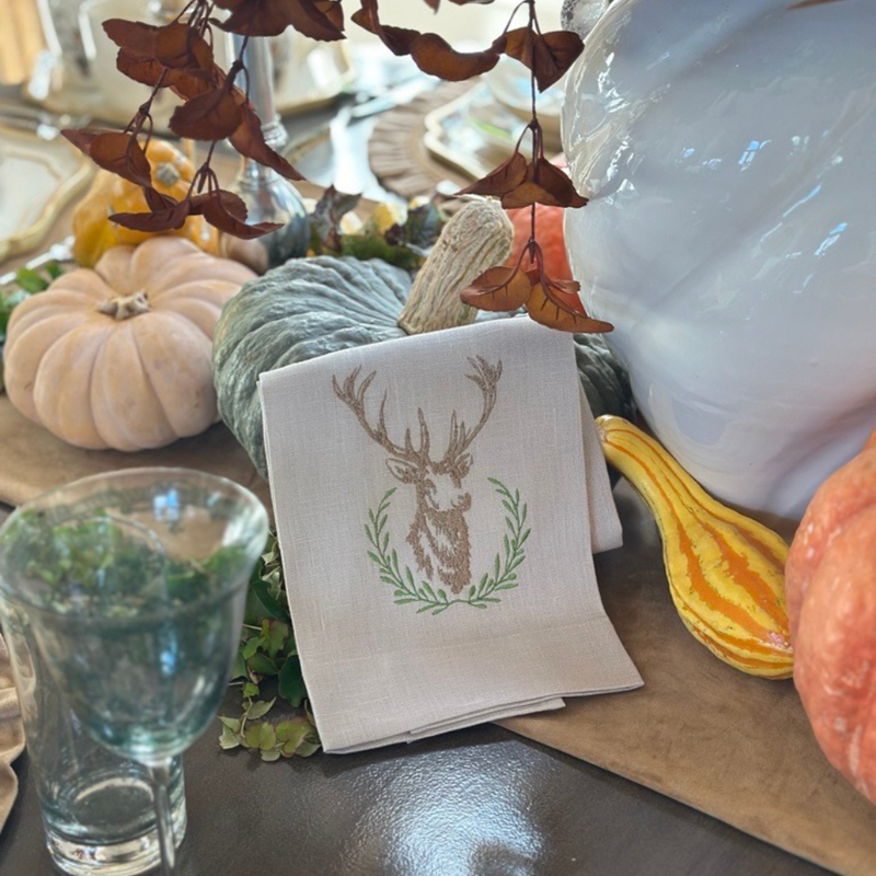Stag & Wreath Towel