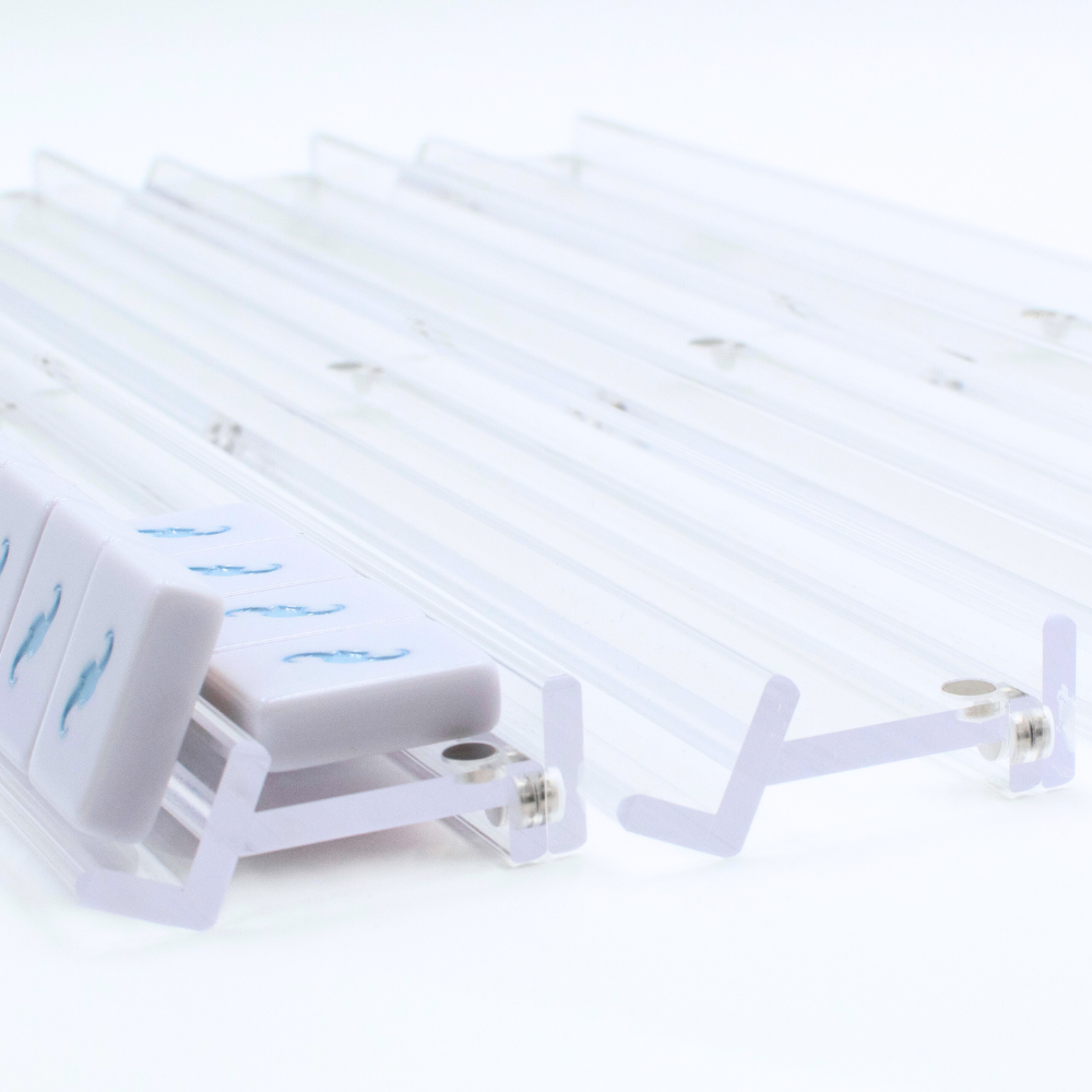 Classic Acrylic Mahjong Racks & Magnetic Pushers
