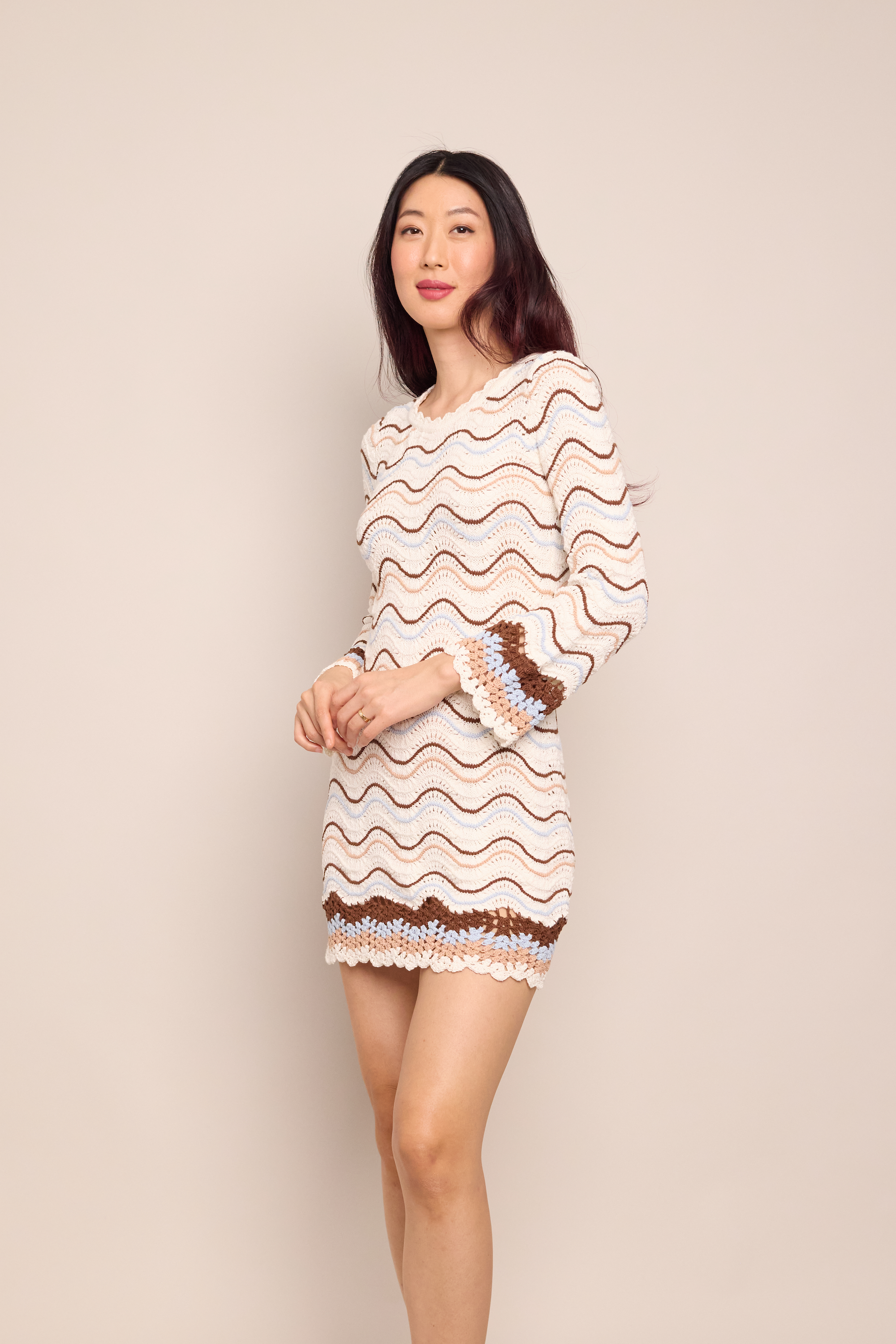 Landon Dress, Ivory Crochet