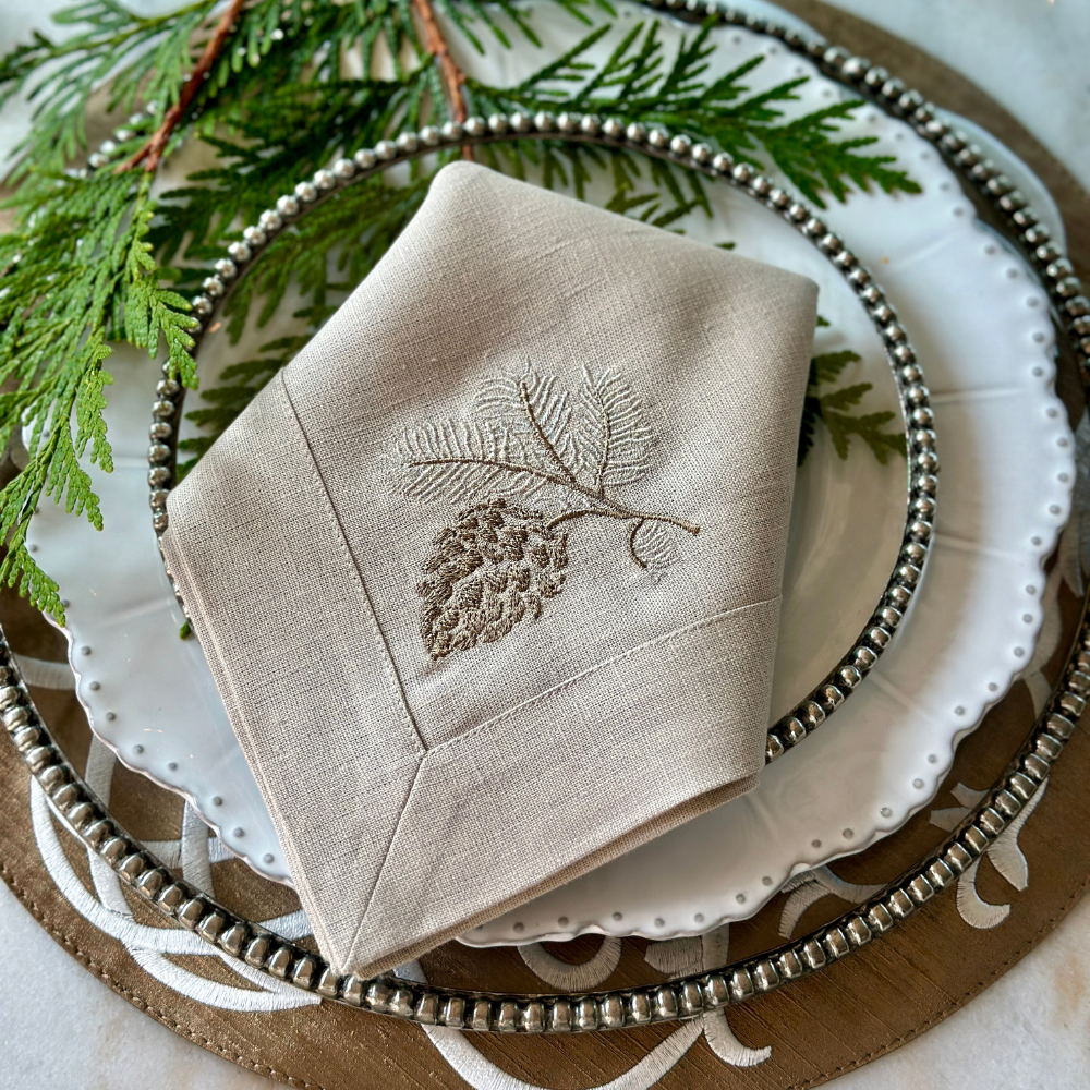 Pinecone Linen Napkin