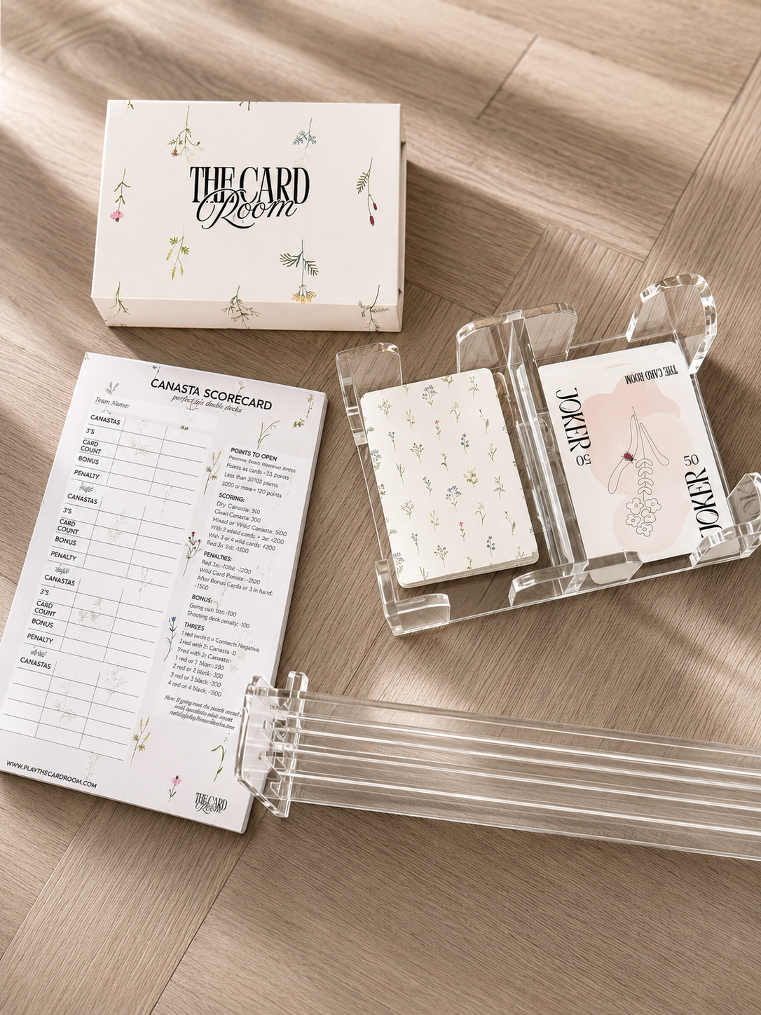 Garden Floral Canasta Cards with Points