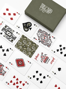 Green Bandanna Canasta Cards with Points