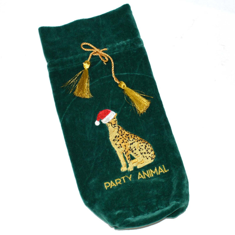 Leopard Embroidered Wine bag