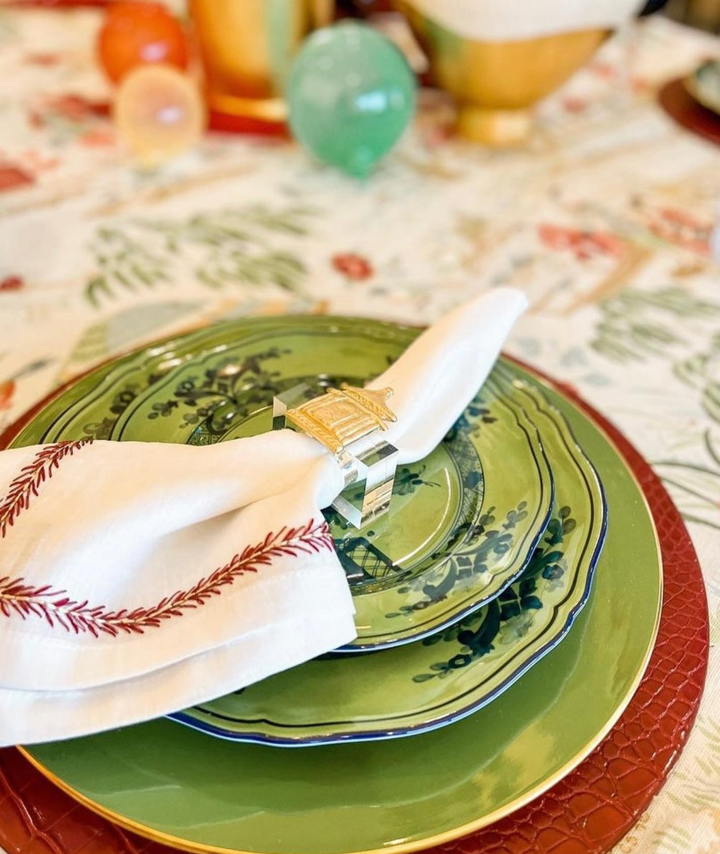 Pagoda Napkin Rings, S/4