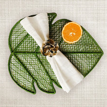 Navy Rose Iraca Napkin Ring