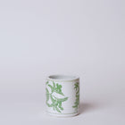 Green Porcelain Bird and Flower Cachepot