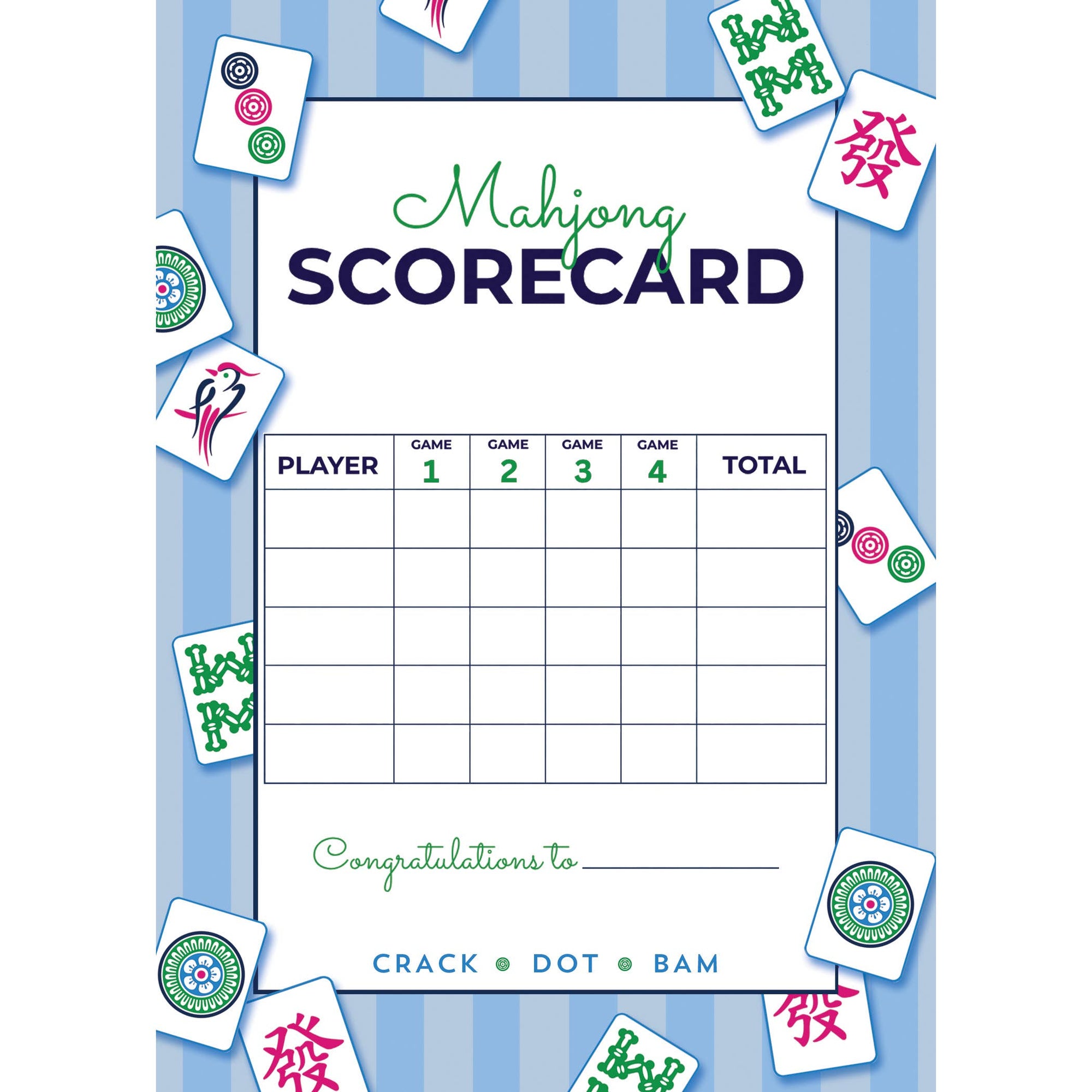 Mahjong Scorecard Notepad