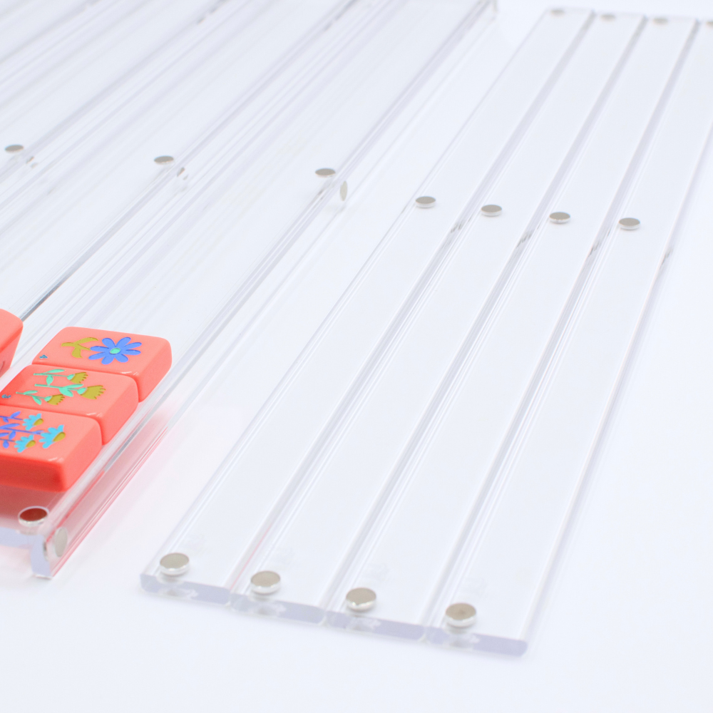 Classic Acrylic Mahjong Racks & Magnetic Pushers