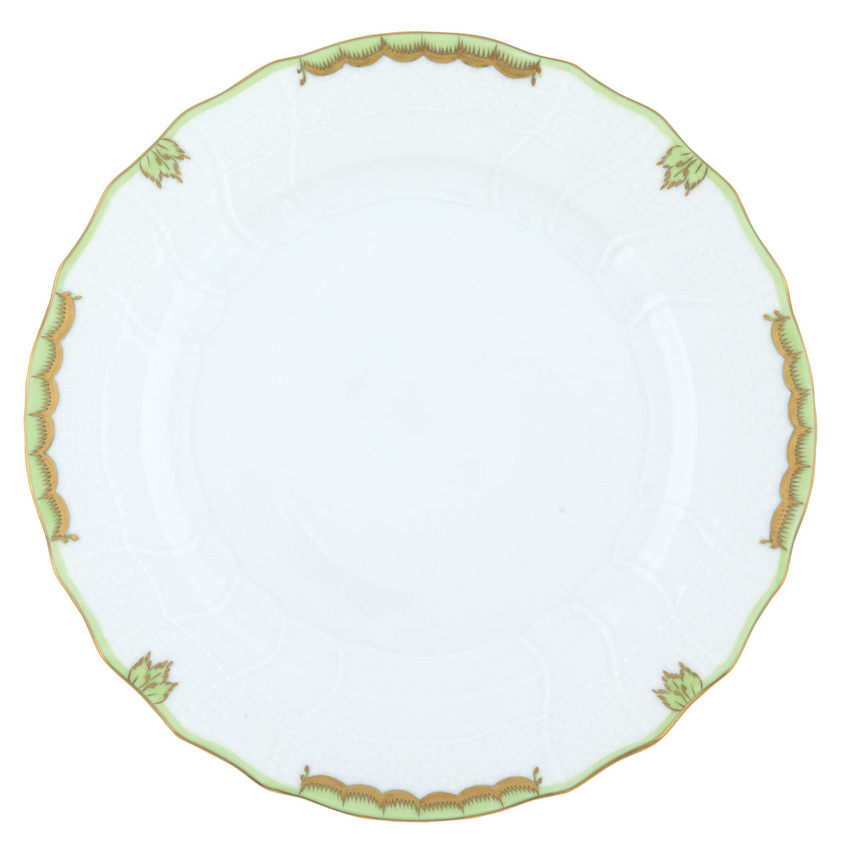 Herend Princess Victoria Green Dinner Plate, 10.5D