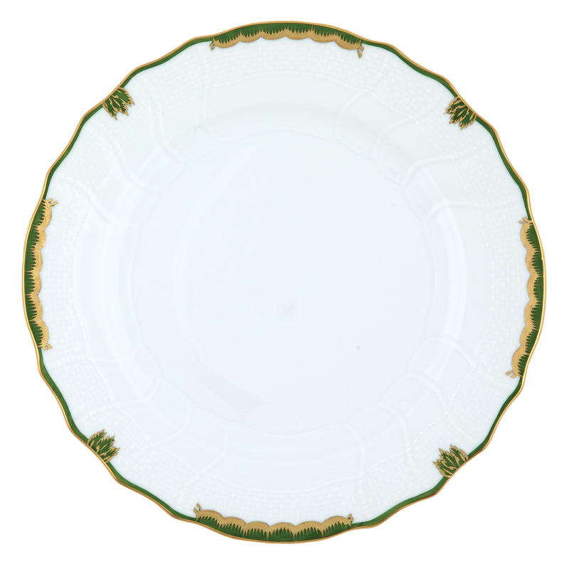 Herend Princess Victoria Dark Green Dinner Plate, 10.5D
