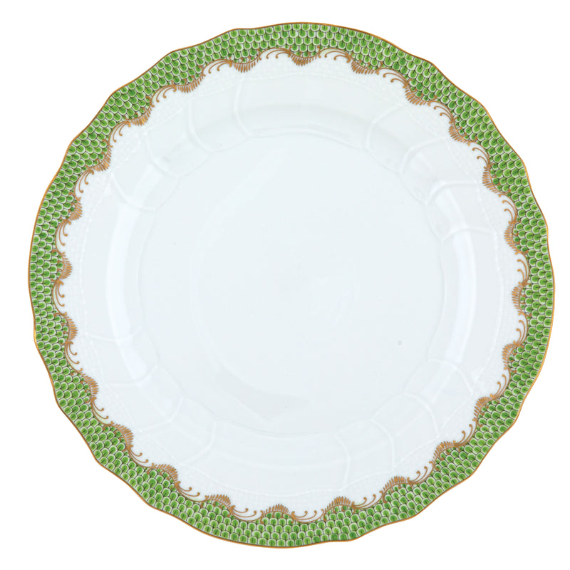 Herend Fish Scale Evergreen Dinner Plate, 10.5D