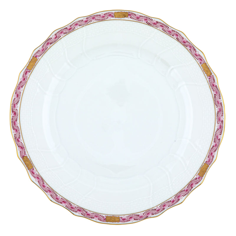Herend Chinese Bouquet Garland Raspberry Dinner Plate, 10.5D