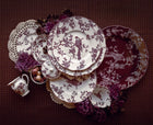 Albertine Salad Plate, Prune Background