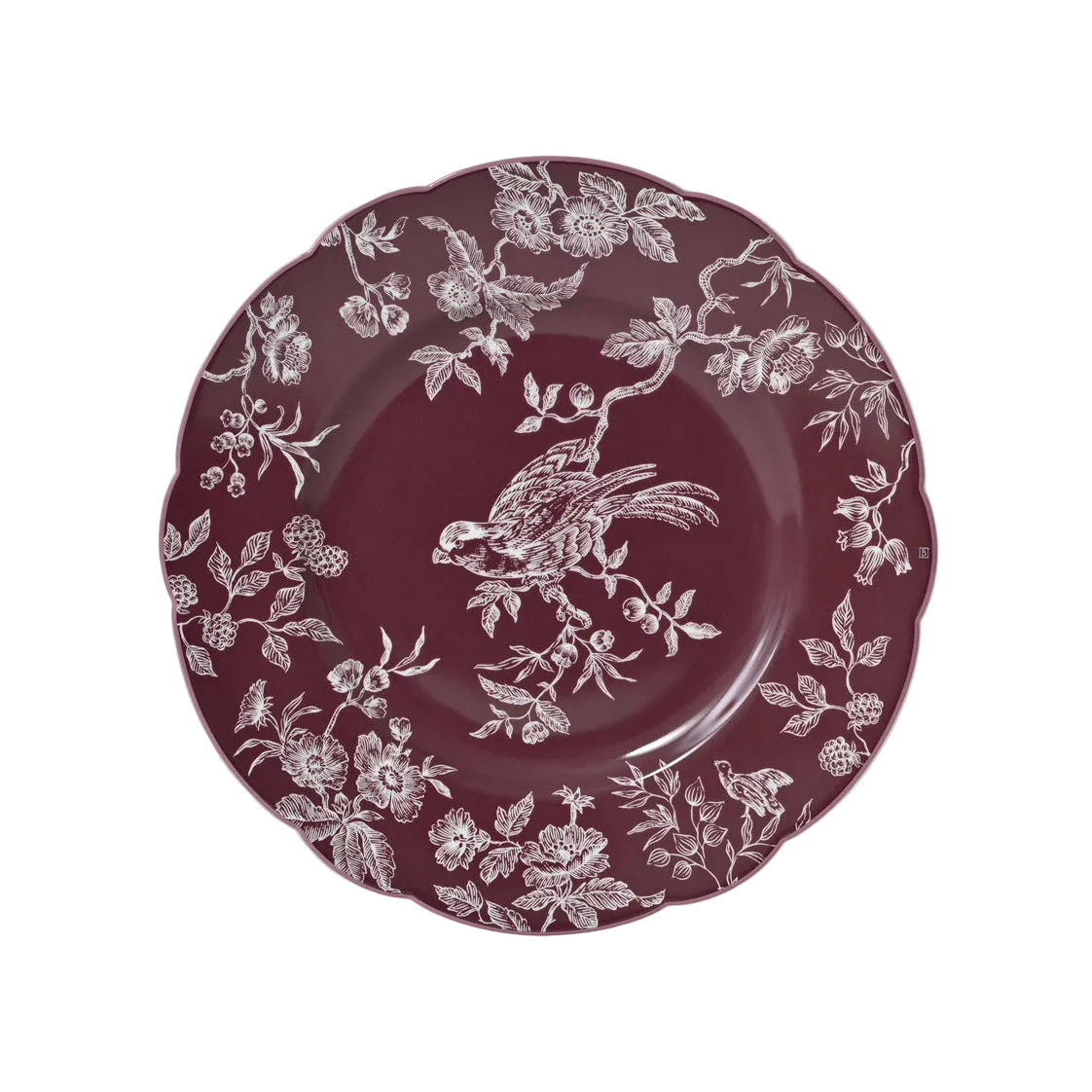 Albertine Salad Plate, Prune Background
