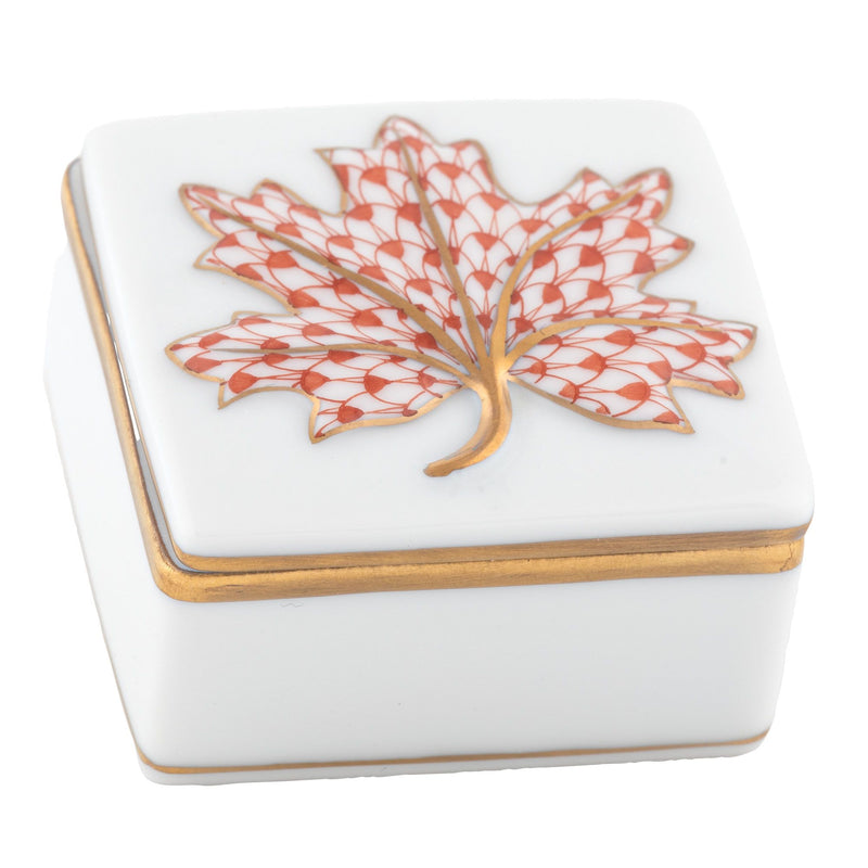 Herend Maple Leaf Box