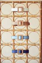 Rattan Buckle Belt, Natural