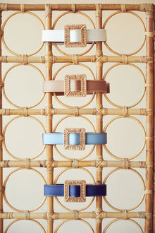 Rattan Buckle Belt, Natural