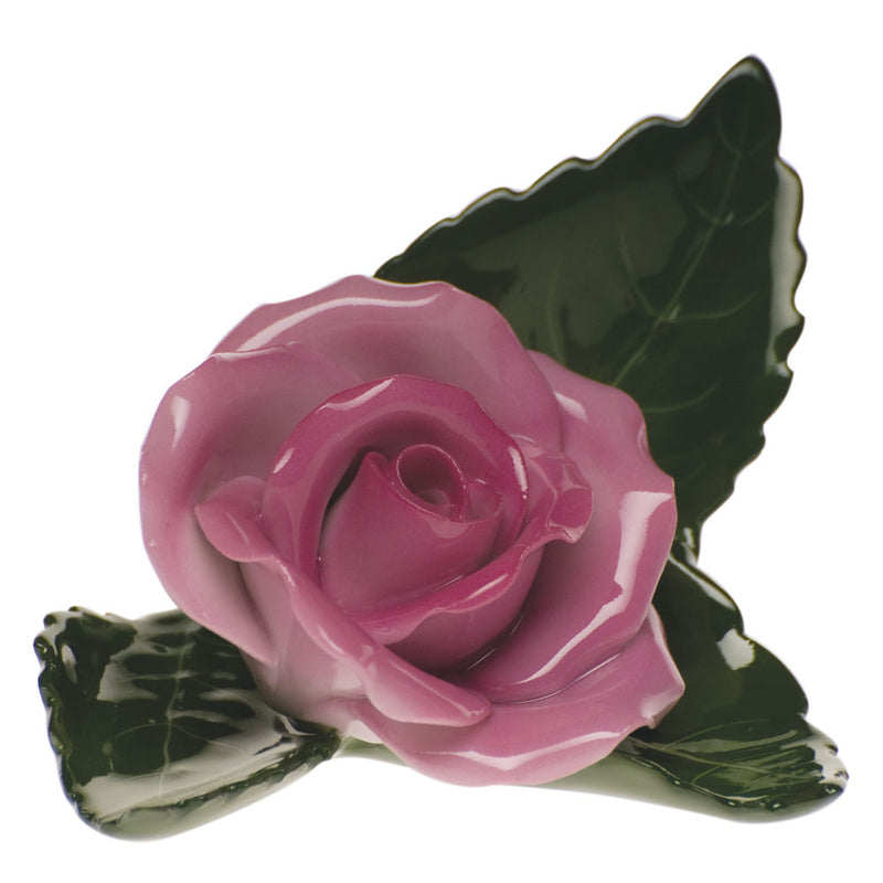Herend Rose on Leaf