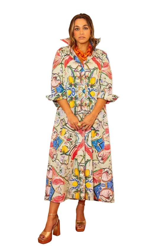 Mint Chinois Shirt Dress