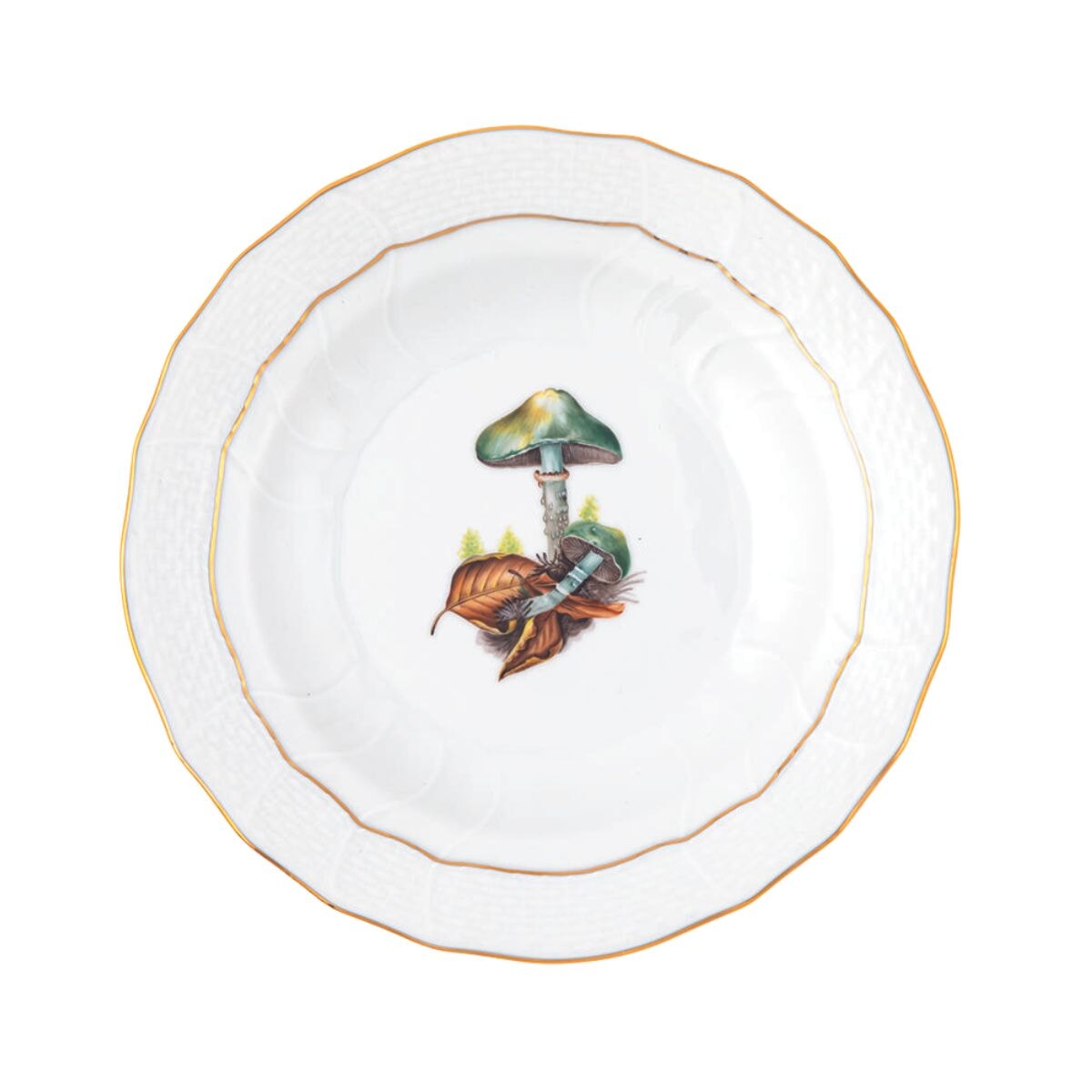 Herend Mushroom Luncheon Plate, Motif 6