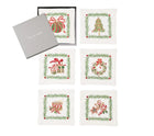 Xmas Trellis Cocktail Napkins, Set of 6