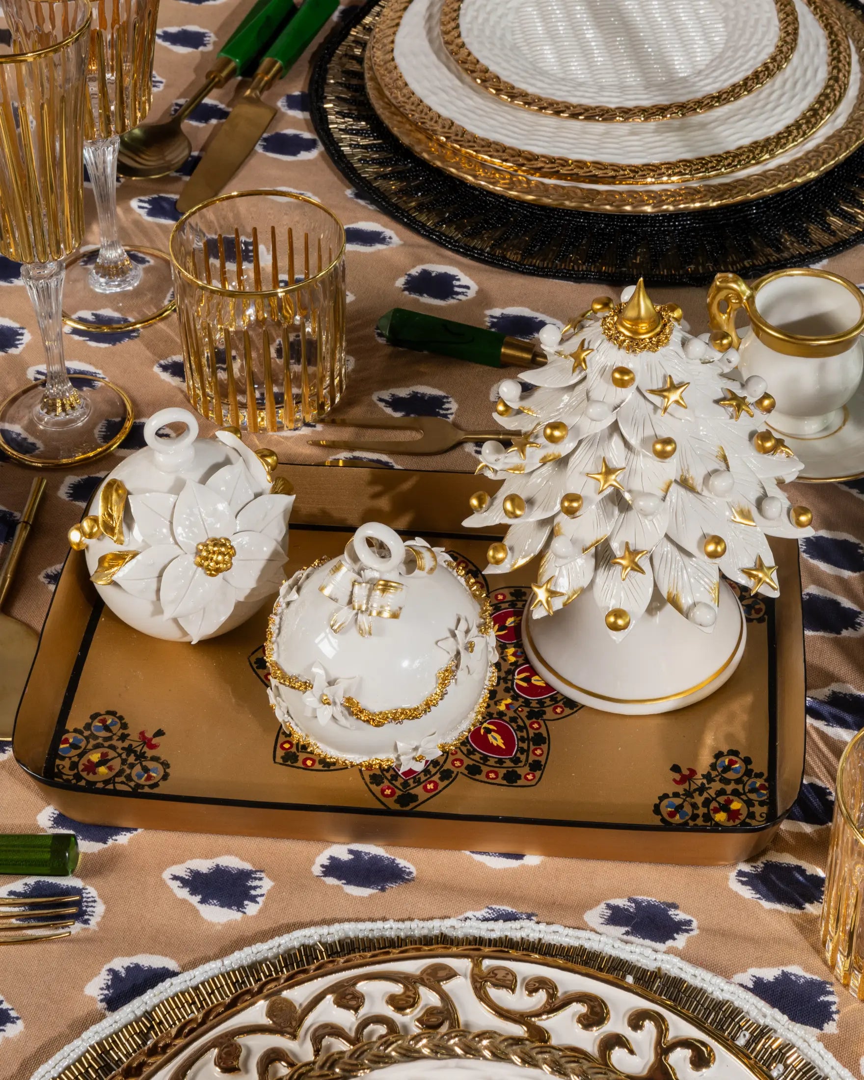 Italian Porcelain Christmas Tree