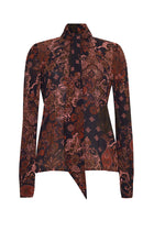 Chili Blouse, Black Cascade Silk