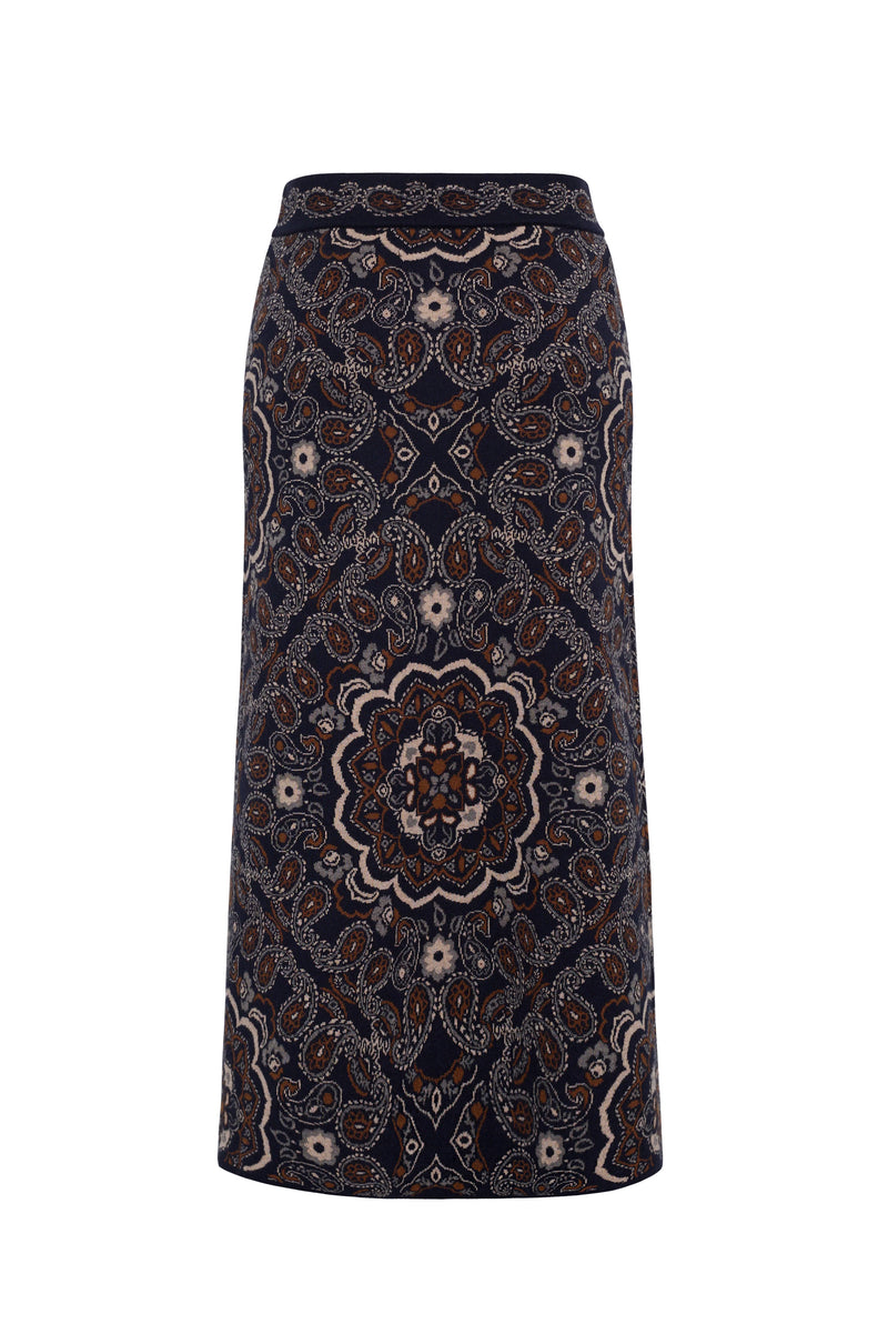 Bandana Navy Clara Skirt by Cara Cara