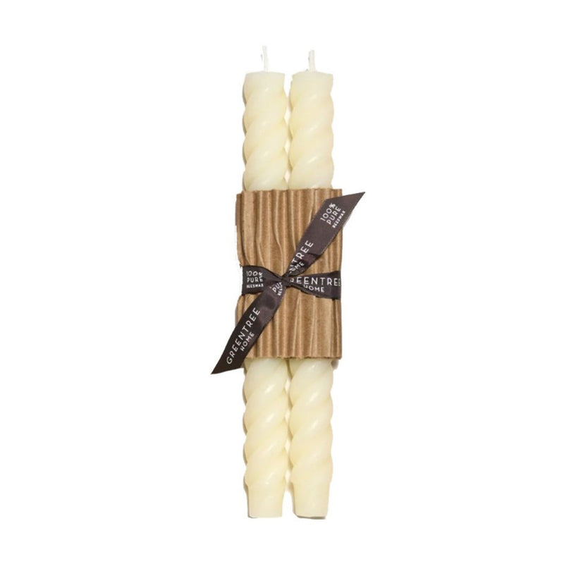 10" Cream Rope Tapers