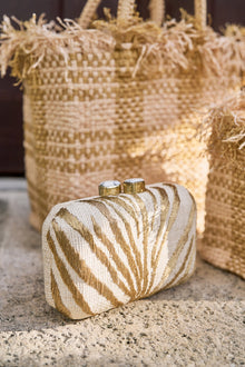 Le Zoo Gold Clutch