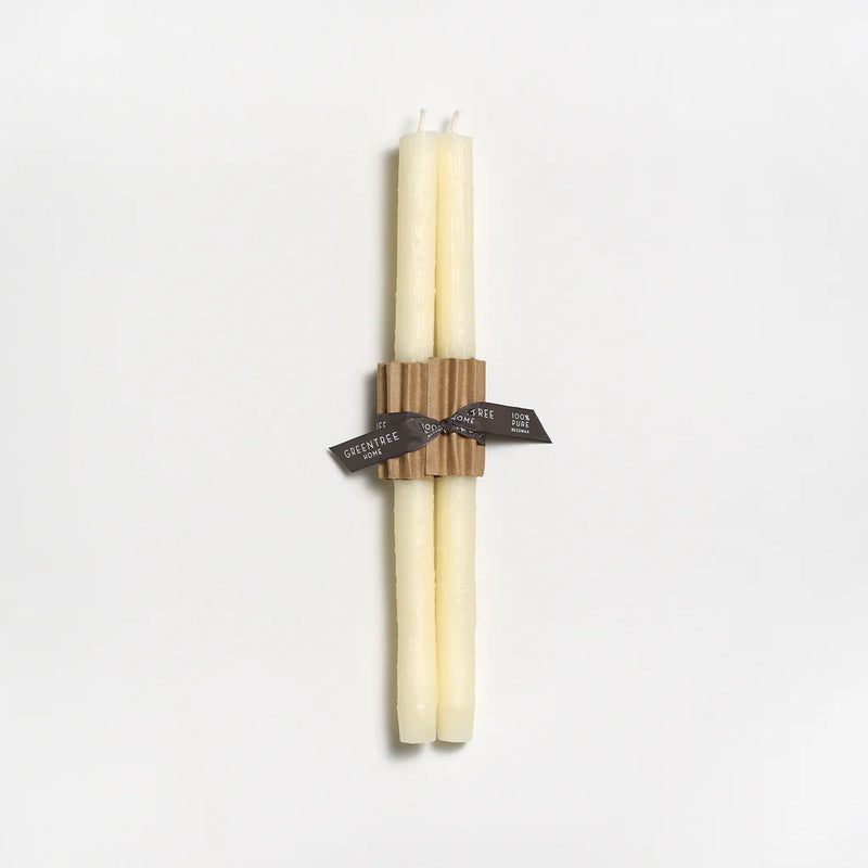 12" Cream Twig Taper Candles