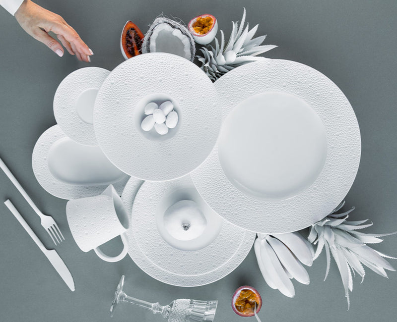Écume White Oval Platter, 17"
